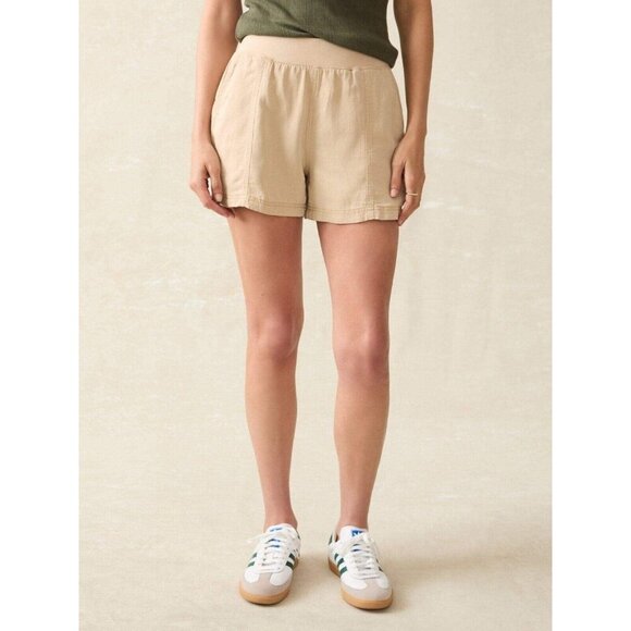 Faherty Large Arlie Short Safari Brown Lightweight Linen Blend Short GUC - Picture 1 of 10